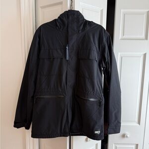 Burton Men’s Medium Snowboard Jacket Black Hooded Jacket